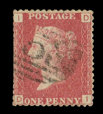 GB QUEEN VICTORIA, 1d RED BROWN, Pl.108, ID|DI, USED