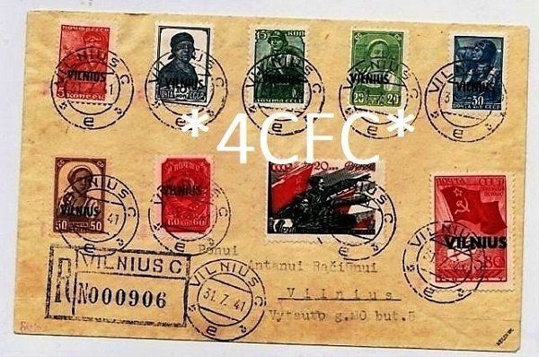 GERMAN OCCUPATION of LITHUANIA II.WW - VILNIUS COVER