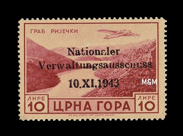MONTENEGRO, 10L BROWN-RED, Mi.19, NATIONALER, MNH/Mint