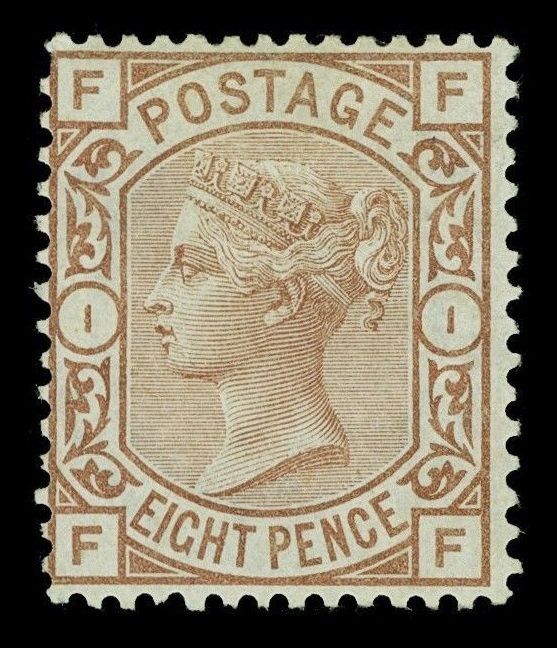 GB QUEEN VICTORIA 1876, 8d PURPLE-BROWN, SG156a, Pl.1, FF|FF, MNH