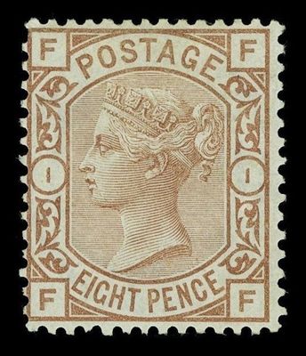 GB QUEEN VICTORIA 1876, 8d PURPLE-BROWN, SG156a, Pl.1, FF|FF, MNH