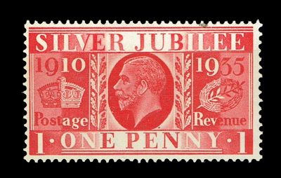 GB KING GEORGE V, 1935, SILVER JUBILEE, 1d SCARLET Sg.454, Mi.190X, MNH GB KING GEORGE V, 1935, SILVER JUBILEE, 1d SCARLET Sg.454, Mi.190X, MNH