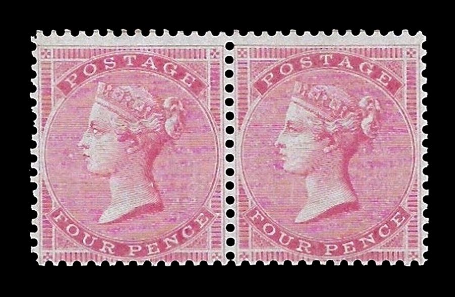 GB QUEEN VICTORIA 1855, 4d CARMINE (Paper White), Pl.1, Sg.62b, Mi.12Xxz, MNH GB QUEEN VICTORIA 1855, 4d CARMINE (Paper White), Pl.1, Sg.62b, Mi.12Xxz, MNH
