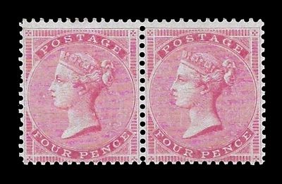 GB QUEEN VICTORIA 1855, 4d CARMINE (Paper White), Pl.1, Sg.62b, Mi.12Xxz, MNH