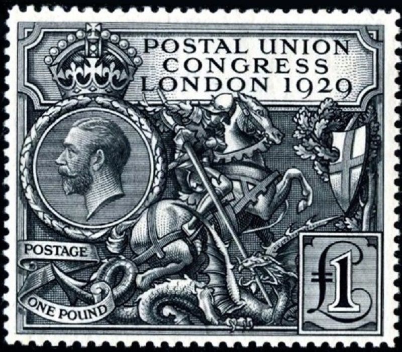 GB KING GEORGE V, 1929, £1 BLACK, Sg.438, Mi174X, MNH