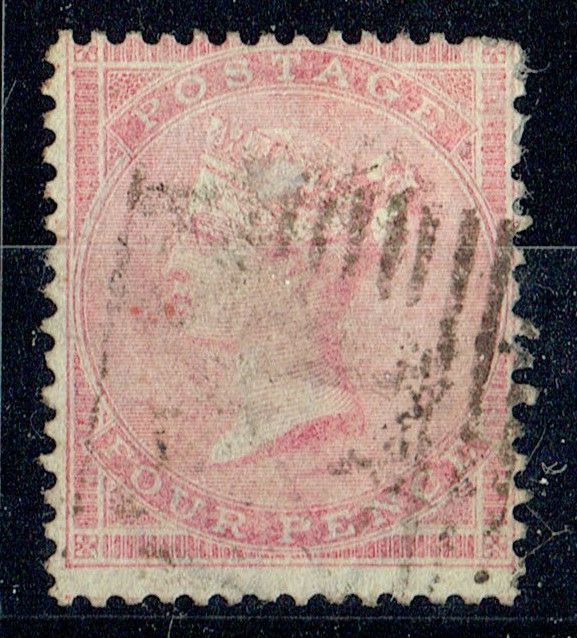 GB QUEEN VICTORIA 1857, 4d ROSE CARMINE, SG66, Mi.13Zzb, Used