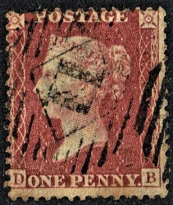 GB QUEEN VICTORIA 1856, 1d RED-BROWN, SG38/41, D-B, Used