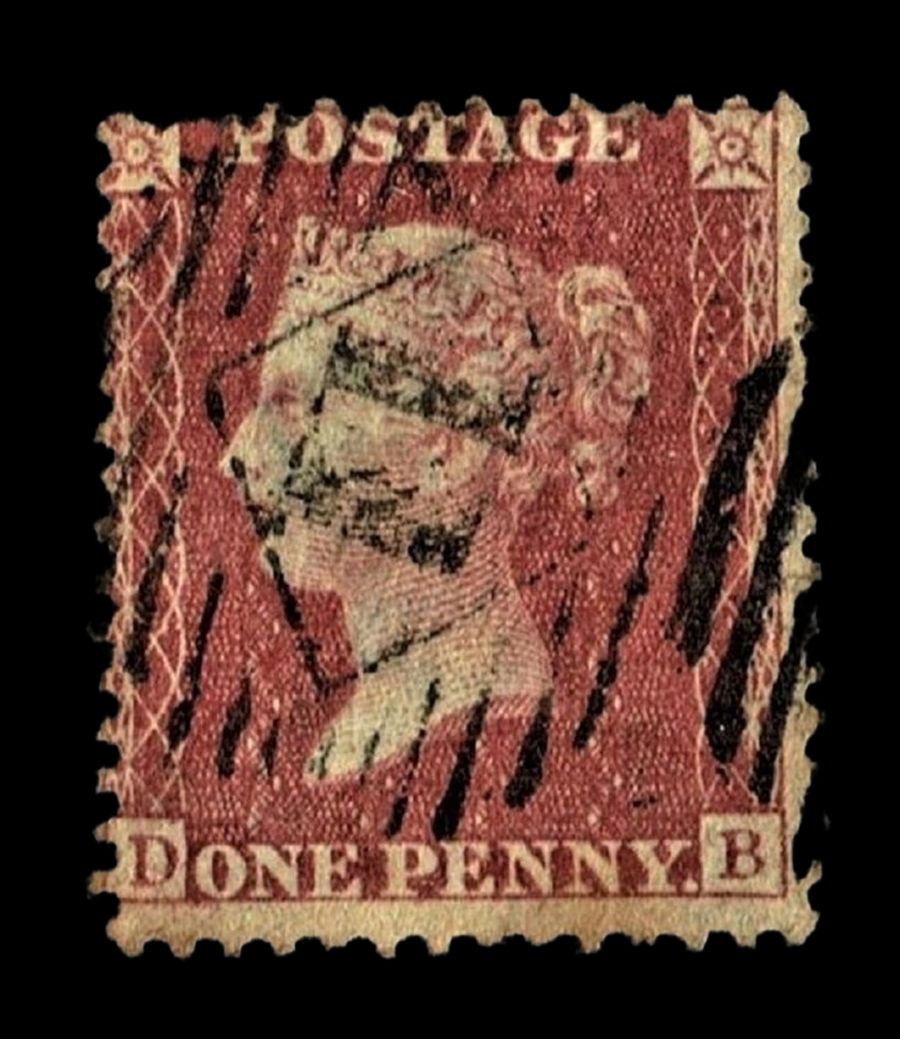 GB QUEEN VICTORIA 1856, 1d RED-BROWN, SG 40 Plate 38, D-B, Used