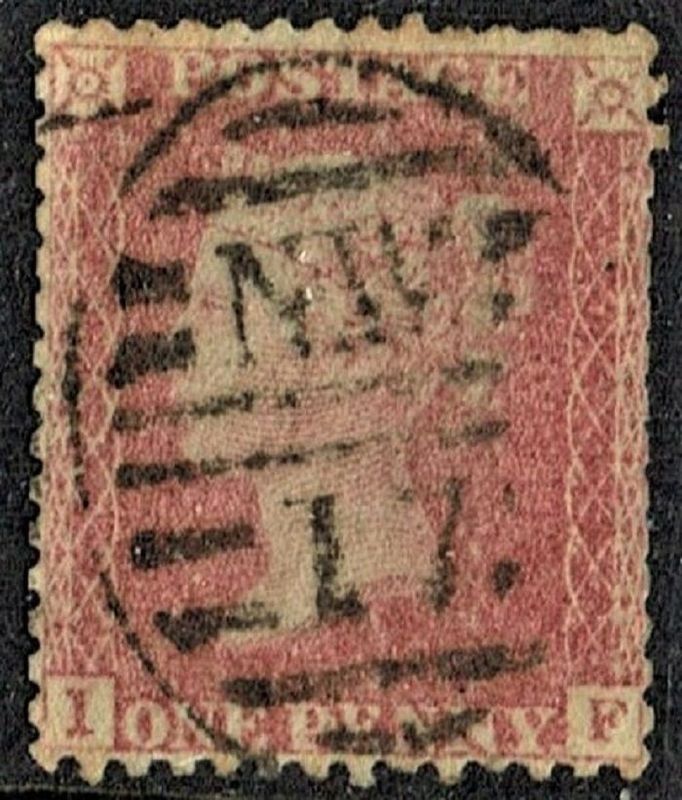 GB QUEEN VICTORIA 1861, 1d ROSE-RED, SG42, I-F, Used