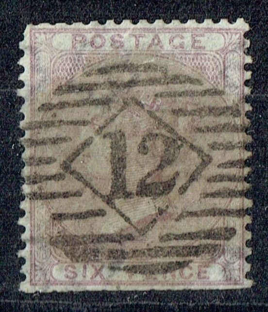 GB QUEEN VICTORIA, 1856, 6d DEEP LILAC, SG69, Mi.14yb, Used