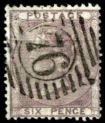 GB QUEEN VICTORIA, 1856, 6d DEEP LILAC, SG69, Mi.14yb, Used