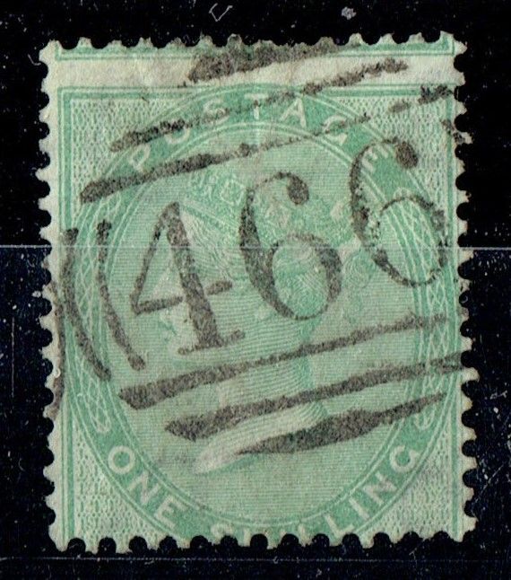 GB QUEEN VICTORIA, 1856, 1s PALE GREEN, SG72, Mi.15yb, Used