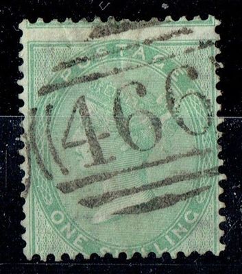 GB QUEEN VICTORIA, 1856, 1s PALE GREEN, SG72, Mi.15yb, Used