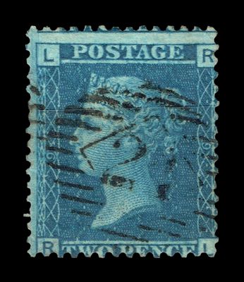 GB QUEEN VICTORIA 1858, 2d BLUE, SG45, Mi.17IX, Pl.9, RL-LR, USED