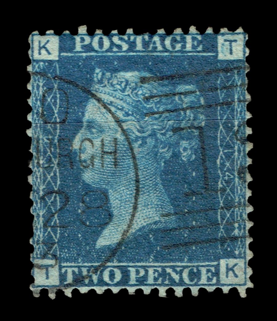 GB QUEEN VICTORIA 1872, ERRORS, 2d BLUE, SG47, Pl.14, Mi.17IIY, TK-KT, USED GB QUEEN VICTORIA 1872, ERRORS, 2d BLUE, SG47, Pl.14, Mi.17IIY, TK-KT, USED