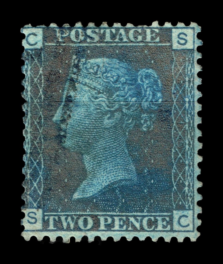 GB QUEEN VICTORIA 1858, 2d DEEP BLUE, SG 47, Pl. 15, CS-SC, Used GB QUEEN VICTORIA 1858, 2d DEEP BLUE, SG 47, Pl. 15, CS-SC, Used