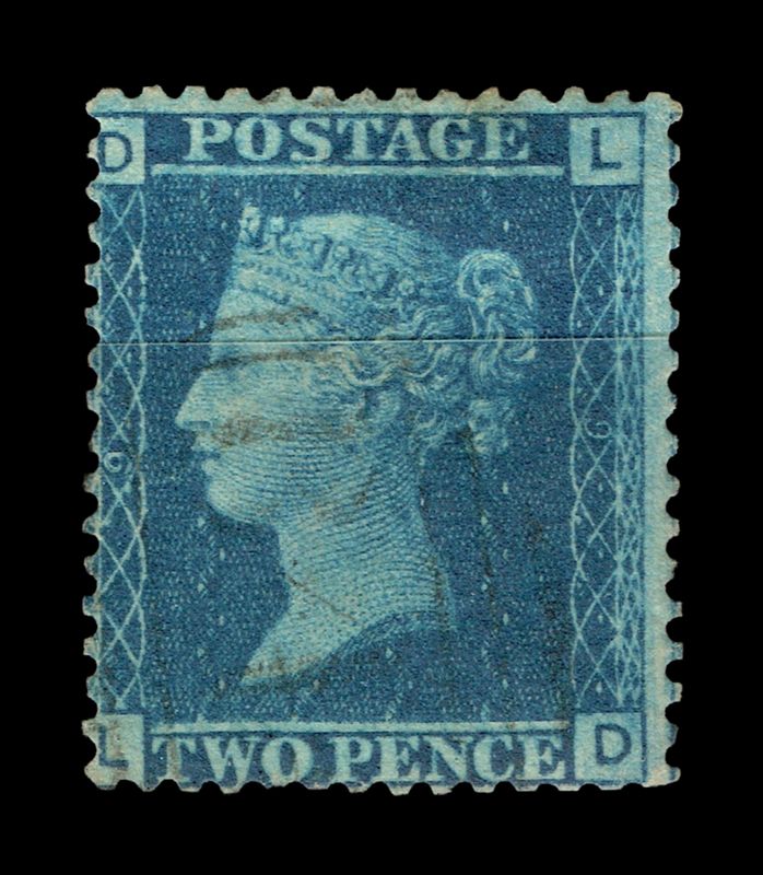 GB QUEEN VICTORIA 1858, 2d BLUE, SG 45, Plate 9, LD-DL, USED
