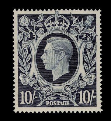 GB KING GEORGE VI 1939,10s DARK BLUE SG478, MNH GB KING GEORGE VI 1939,10s DARK BLUE SG478, MNH