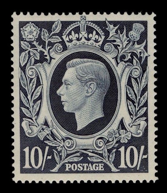 GB KING GEORGE VI 1939,10s DARK BLUE SG478, MNH GB KING GEORGE VI 1939,10s DARK BLUE SG478, MNH