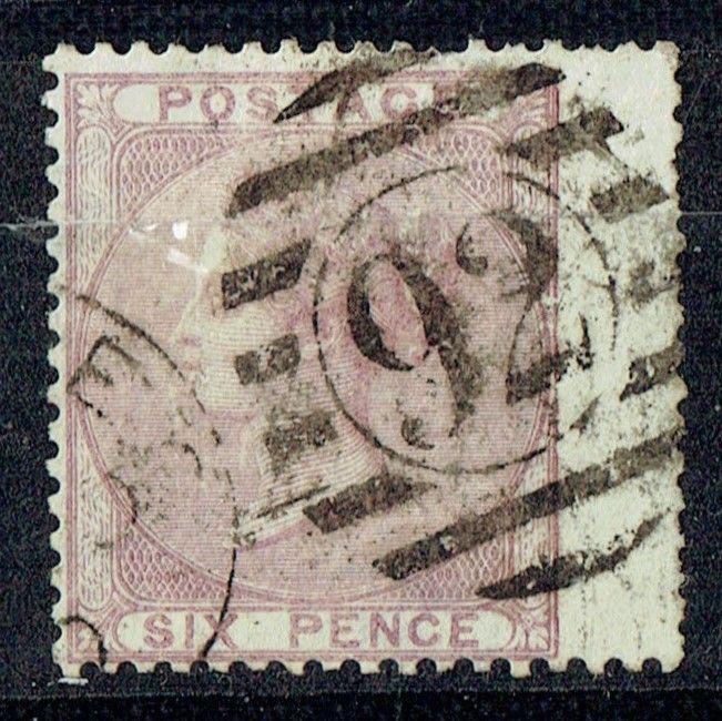 GB QUEEN VICTORIA, 1856, 6d PALE LILAC, SG70, Mi.14v, Used