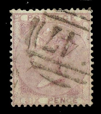 GB QUEEN VICTORIA, 1856, 6d PALE LILAC, SG70, Mi.14v, Used GB QUEEN VICTORIA, 1856, 6d PALE LILAC, SG70, Mi.14v, Used