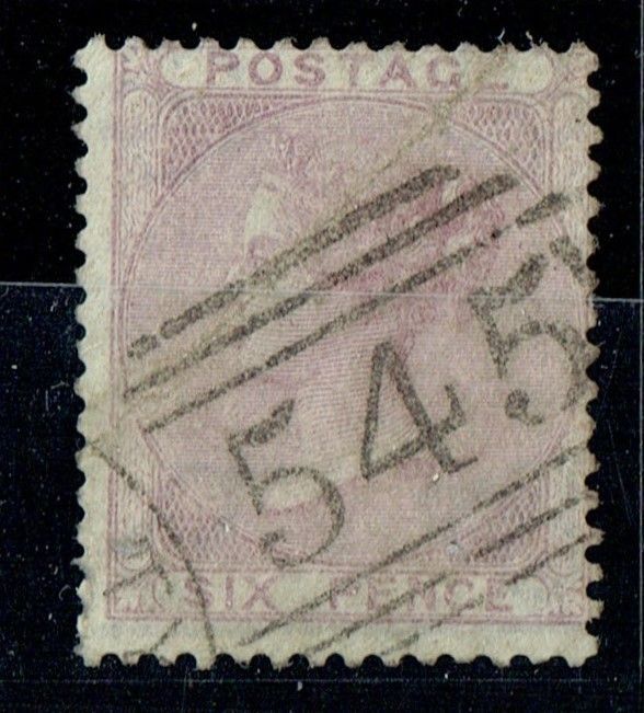 GB QUEEN VICTORIA, 1856, 6d PALE LILAC, SG70, Mi.14v, Used