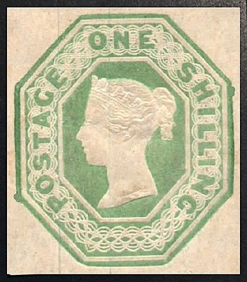 GB QUEEN VICTORIA 1847, ERROR, 1s PALE GREEN, DIE II, SG54, Mi.6, MINT