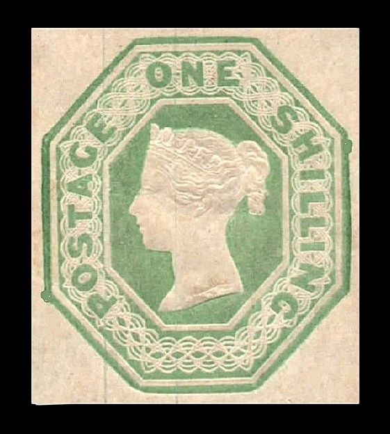 GB QUEEN VICTORIA 1847, ERROR, 1s PALE GREEN, DIE II, SG54, Mi.6, MINT