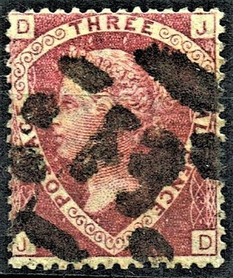 GB QUEEN VICTORIA 1860, 1½d ROSE-RED SG51, Pl.3, D-J/J-D, Used
