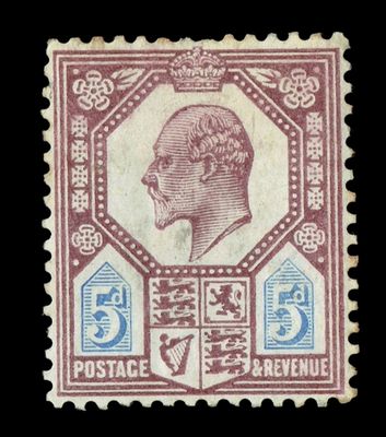 GB KING EDWARD VII, 5d DULL PURPLE and ULTRAMARINE, SG242, Mint