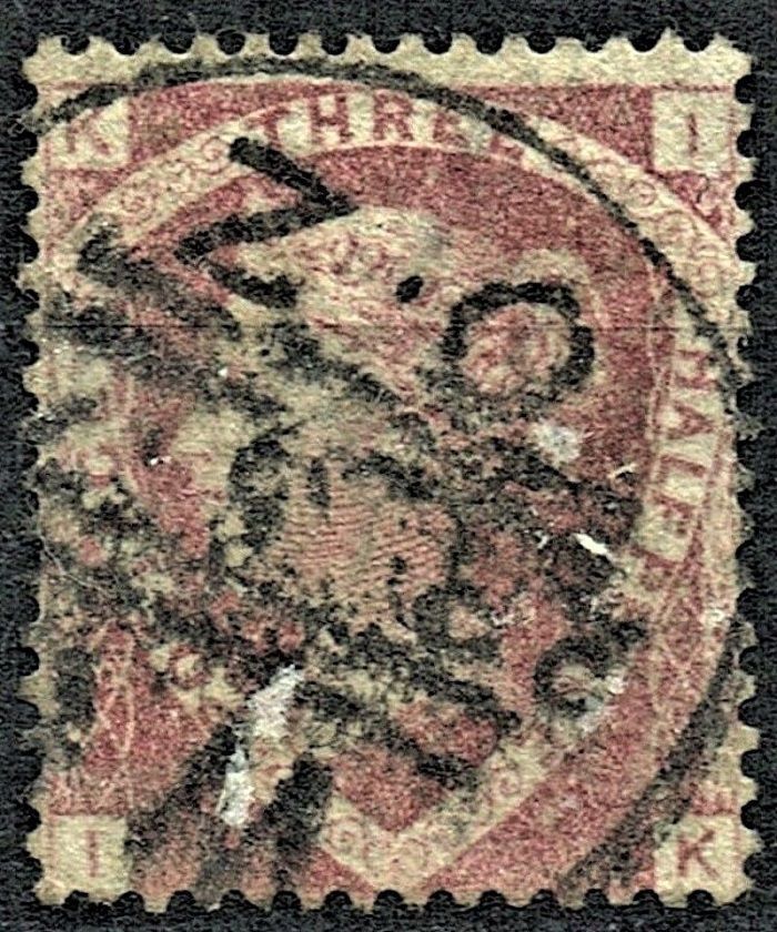 GB QUEEN VICTORIA 1860, 1½d ROSE-RED SG51, Pl.3, K-I/I-K, Used
