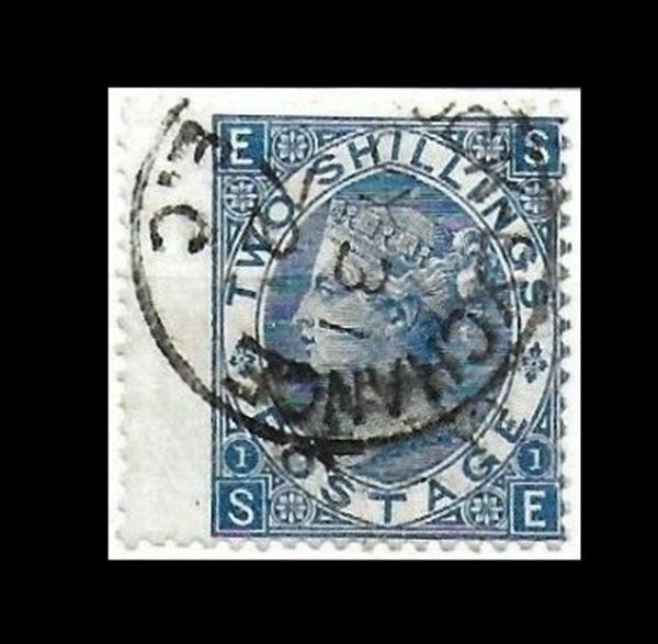 GB QUEEN VICTORIA 1867, 2s COBALT, SG120a, CERTIFICATE, USED/FU GB QUEEN VICTORIA 1867, 2s COBALT, SG120a, CERTIFICATE, USED/FU