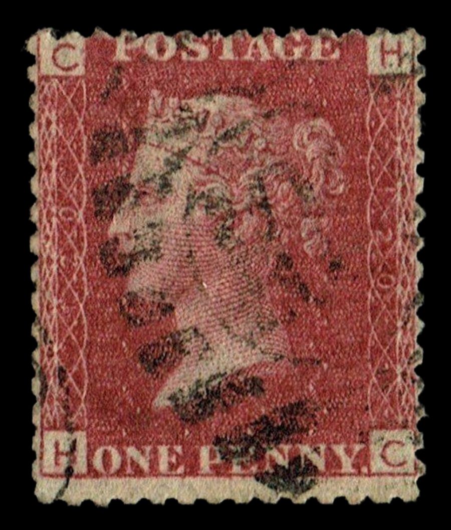 GB QUEEN VICTORIA 1864 1d Red-Brown, SG43, Pl.120, Mi.40, HC/CH, Used GB QUEEN VICTORIA 1864 1d Red-Brown, SG43, Pl.120, Mi.40, HC/CH, Used