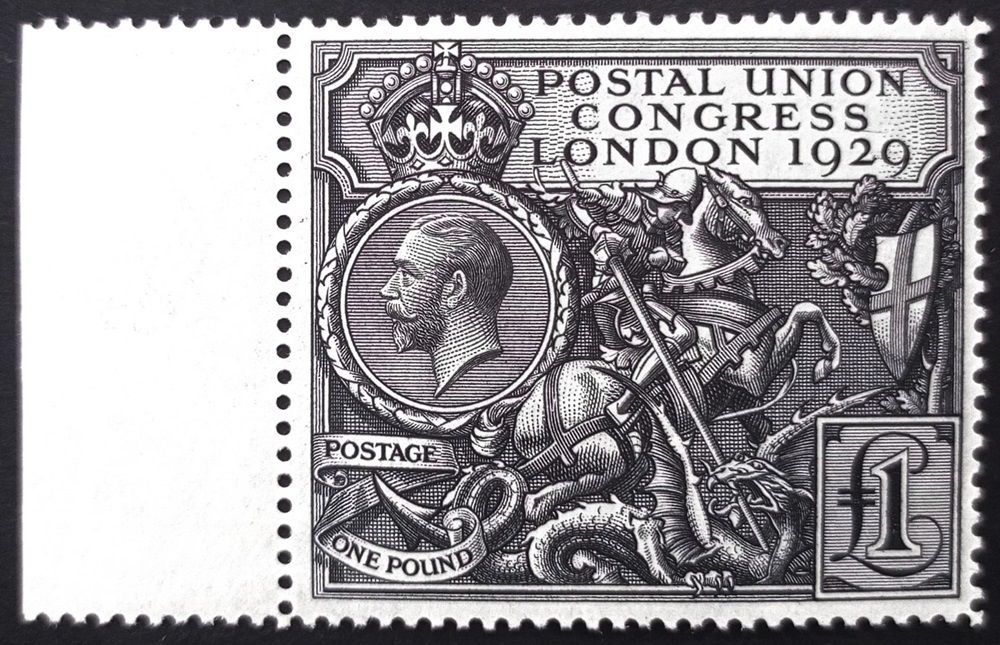 GB KING GEORGE V, 1929, £1 BLACK, SG438, Mi174X, MNH