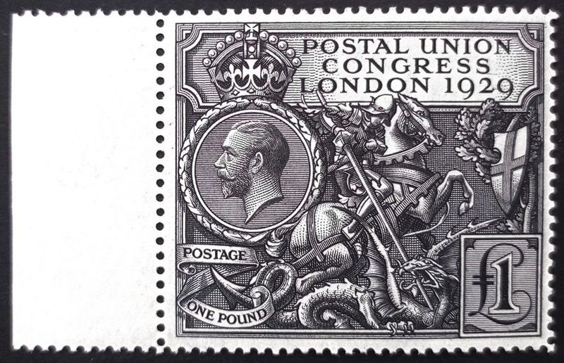 GB KING GEORGE V, 1929, £1 BLACK, SG438, Mi174X, MNH