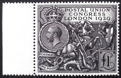 GB KING GEORGE V, 1929, £1 BLACK, SG438, Mi174X, MNH