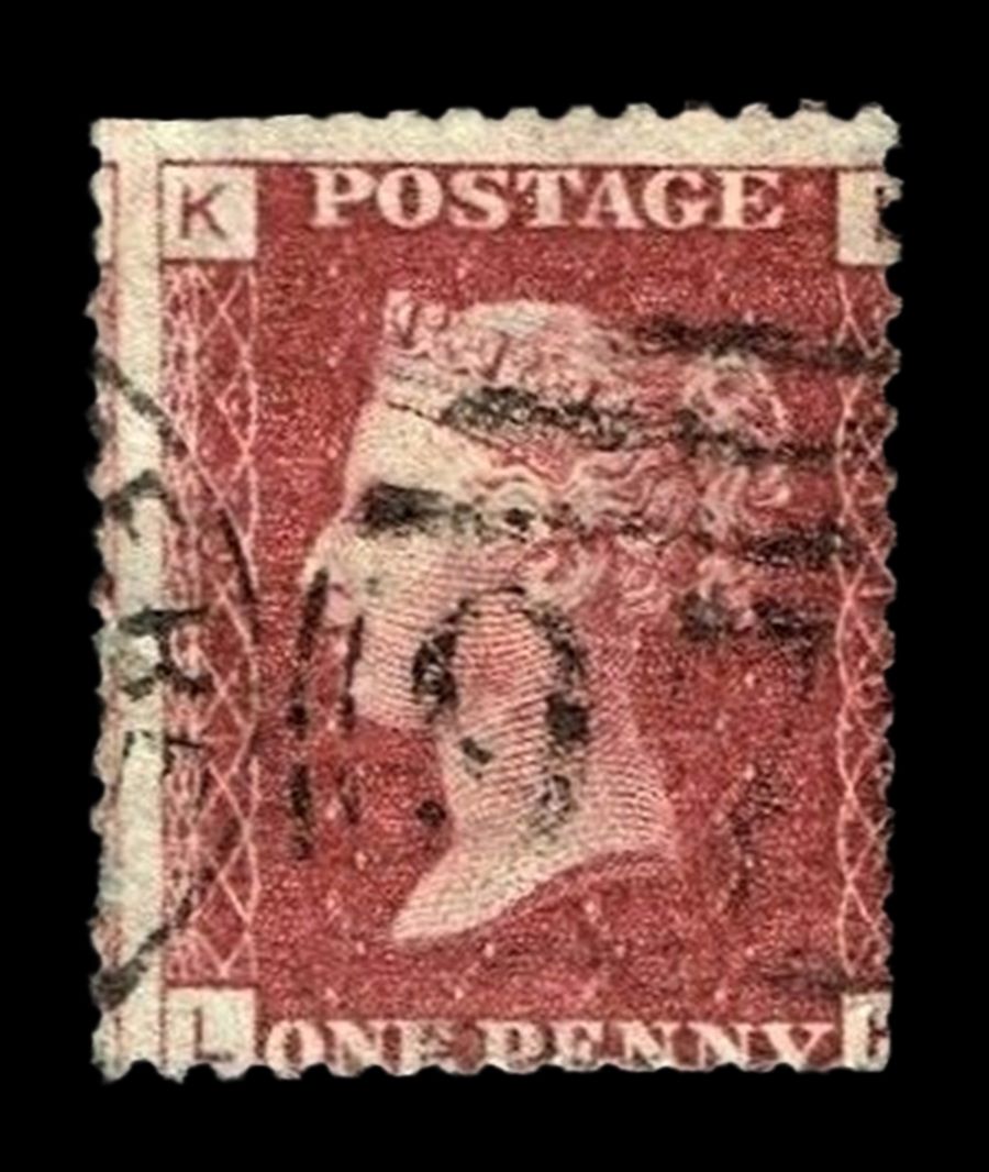GB QUEEN VICTORIA 1864 1d Red-Brown, SG43, Pl.116, Mi.40, LK/KL, Used GB QUEEN VICTORIA 1864 1d Red-Brown, SG43, Pl.116, Mi.40, LK/KL, Used