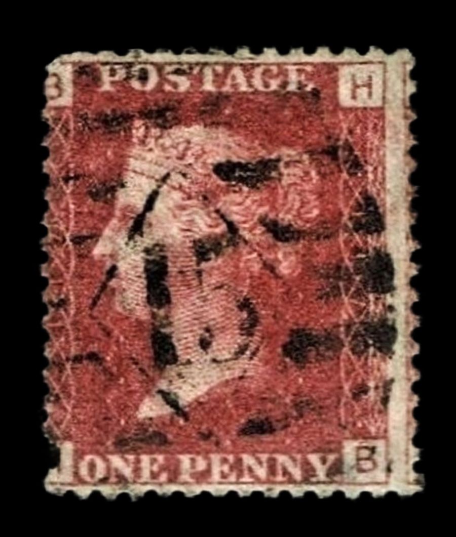 GB QUEEN VICTORIA 1864 1d Red-Brown, SG43, Pl.117, Mi.40, HB/BH, Used GB QUEEN VICTORIA 1864 1d Red-Brown, SG43, Pl.117, Mi.40, HB/BH, Used