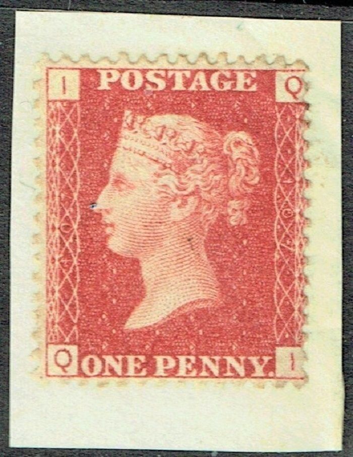 GB QUEEN VICTORIA 1864 1d Red-Brown, SG43, Pl.107, Mi.40, I-Q/Q-I, Mint GB QUEEN VICTORIA 1864 1d Red-Brown, SG43, Pl.107, Mi.40, I-Q/Q-I, Mint