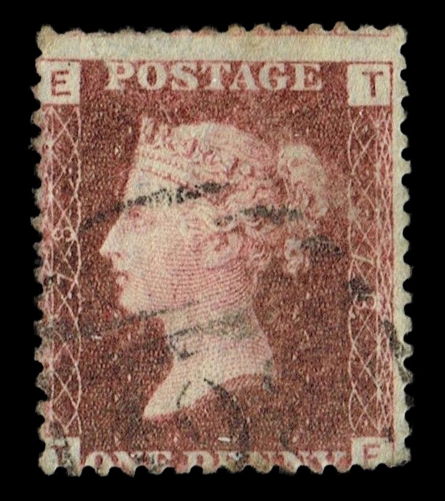 GB QUEEN VICTORIA 1864 1d Red-Brown, SG42, Pl.78, Mi.40, ET-TE, Used