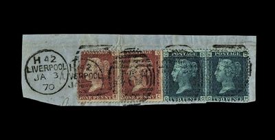 GB QUEEN VICTORIA, 2x PAIR SG43 Pl.109 + 2x PAIR SG47 Pl.13, Used GB QUEEN VICTORIA, 2x PAIR SG43 Pl.109 + 2x PAIR SG47 Pl.13, Used