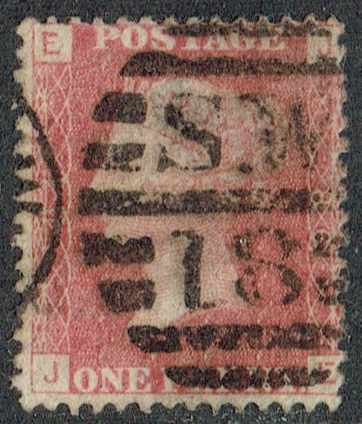 GB QUEEN VICTORIA 1864 1d Red-Brown, SG42, Pl.86, Mi.40, E-J/J-E, Used
