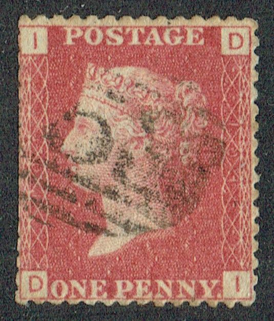 GB QUEEN VICTORIA 1864 1d Red-Brown, SG43, Pl.101, Mi.40, I-D/D-I, Used