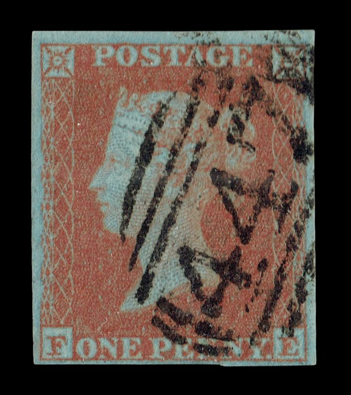 GB QUEEN VICTORIA 1840, ERRORS, 1d RED-BROWN, Sg.8, Pl.12, F-E, 4 MARGINS, FU