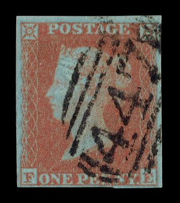 GB QUEEN VICTORIA 1840, ERRORS, 1d RED-BROWN, Sg.8, Pl.12, F-E, 4 MARGINS, FU