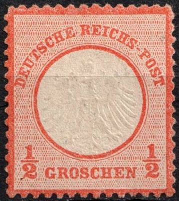 GERMAN EMPIRE 1872, KLEINER ADLER ½gr RED, Mi.3, MNH