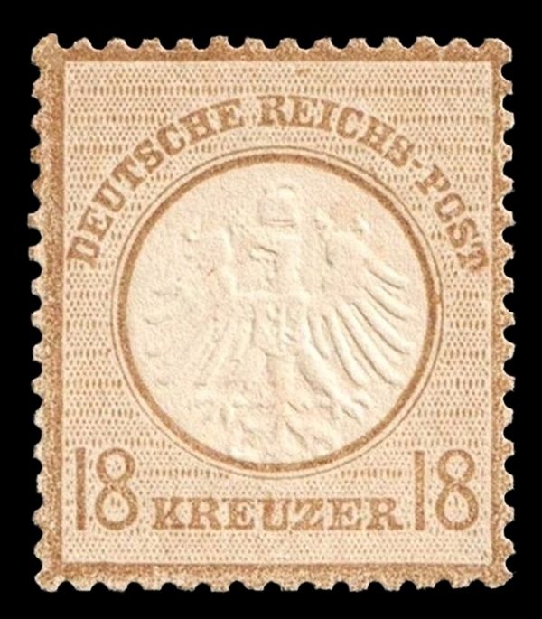 GERMAN EMPIRE 1872, KLEINER ADLER 18kr PALE BROWN, Mi.11, MNH GERMAN EMPIRE 1872, KLEINER ADLER 18kr PALE BROWN, Mi.11, MNH