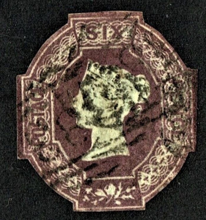 GB QUEEN VICTORIA 1854, 6d PURPLE, SG 60, Mi.5, USED