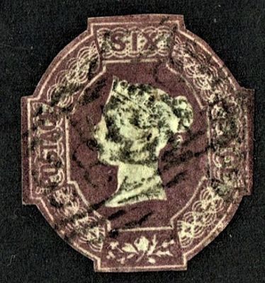 GB QUEEN VICTORIA 1854, 6d PURPLE, SG 60, Mi.5, USED