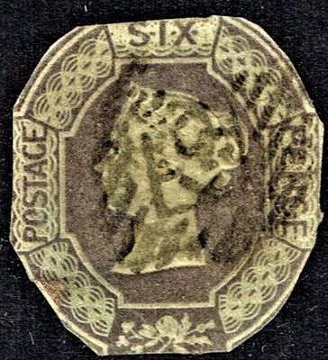 GB QUEEN VICTORIA 1854, 6d PURPLE, SG 60, Mi.5, USED